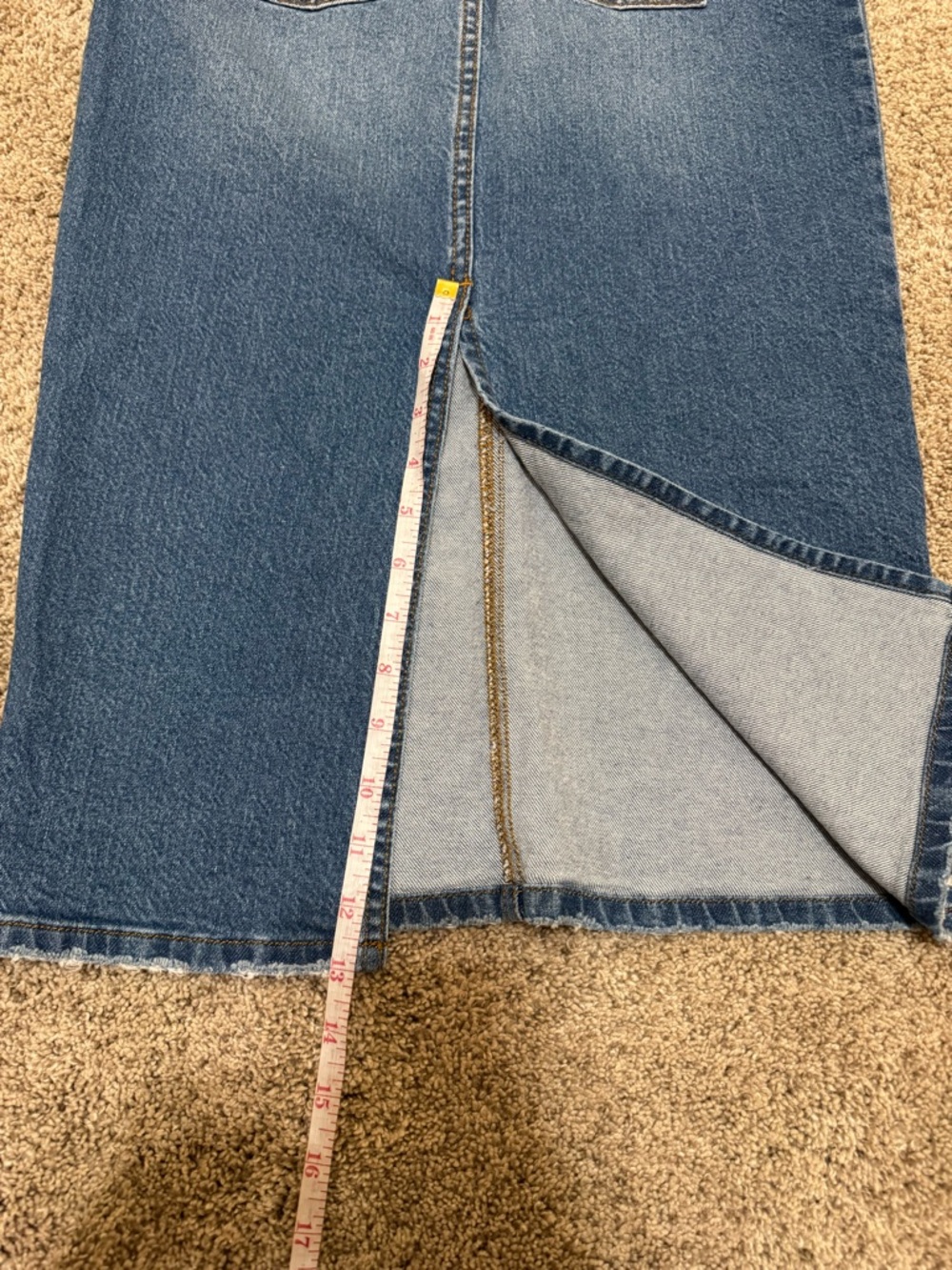 Isabel Maternity by Ingrid & Isabel Denim Midi Skirt Size 0 NWT - Picture 8 of 13